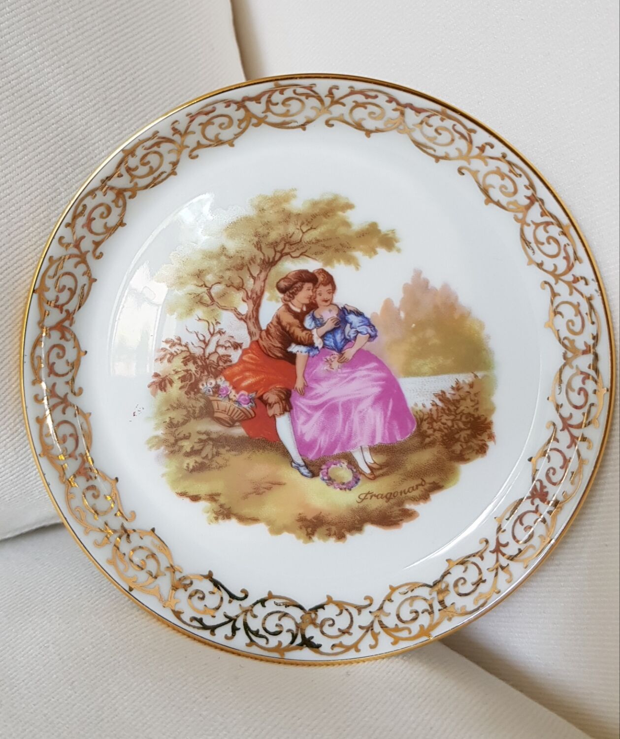 Assiette creuse Gloria porcelaine fine Fragonard