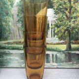 set of 4 amber yellow glasses from the 70s, signed France