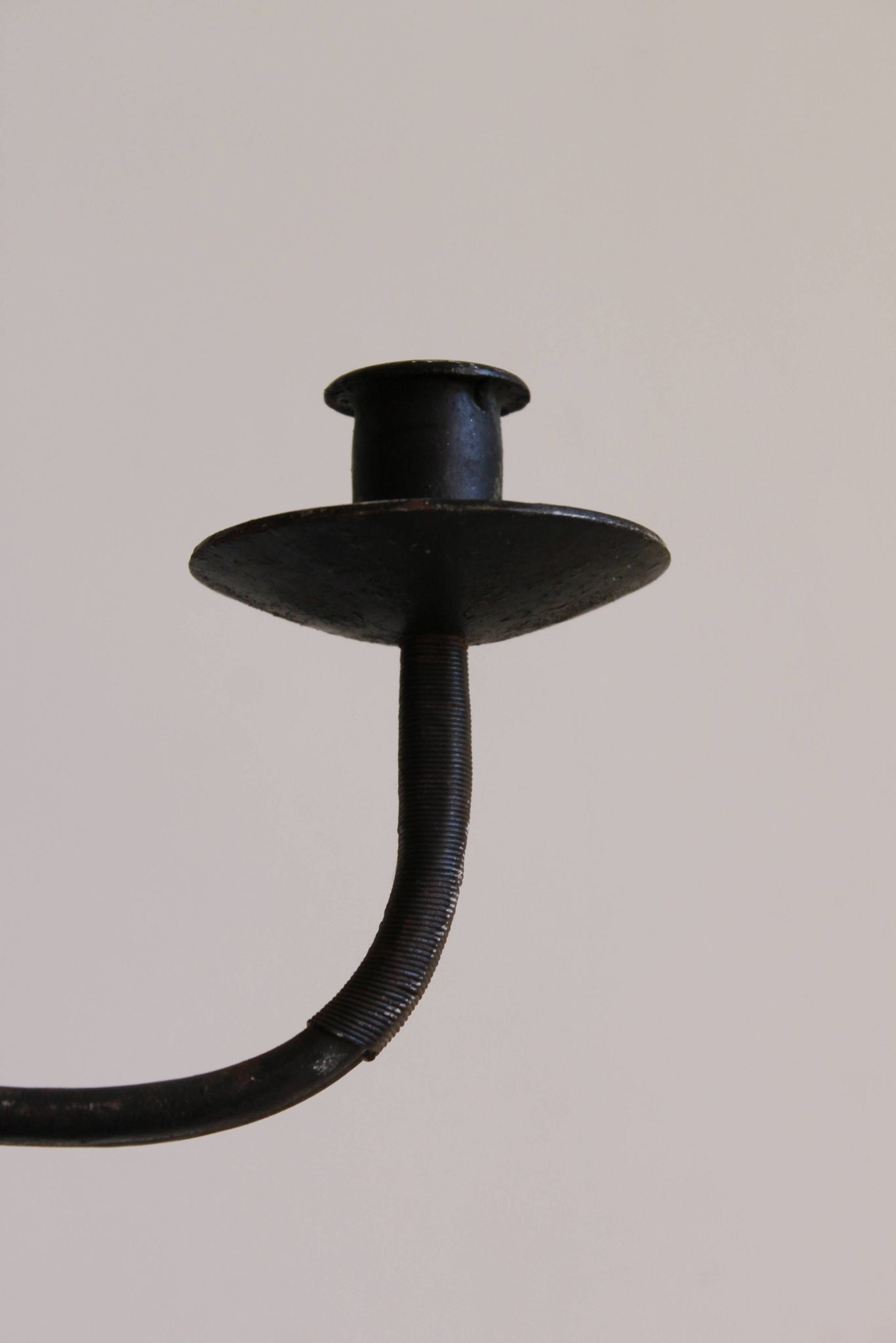 Large Wrought Iron Floor Candelabra, 1950s