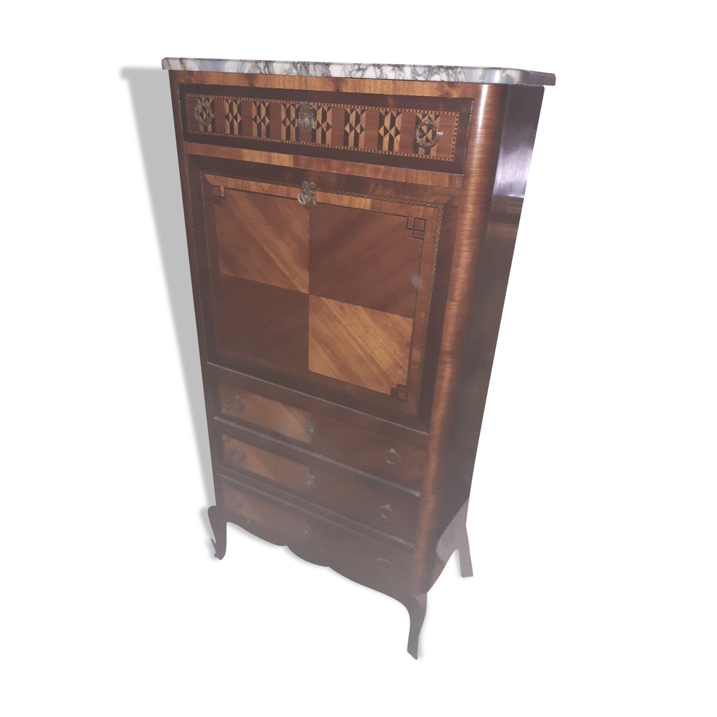 Furniture secretary marquetry