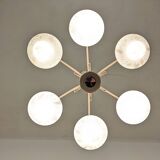 Space age Sputnik chandelier with 6 lights, 50s-60s