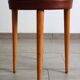 Baumann low stool from the 60s in brown leatherette