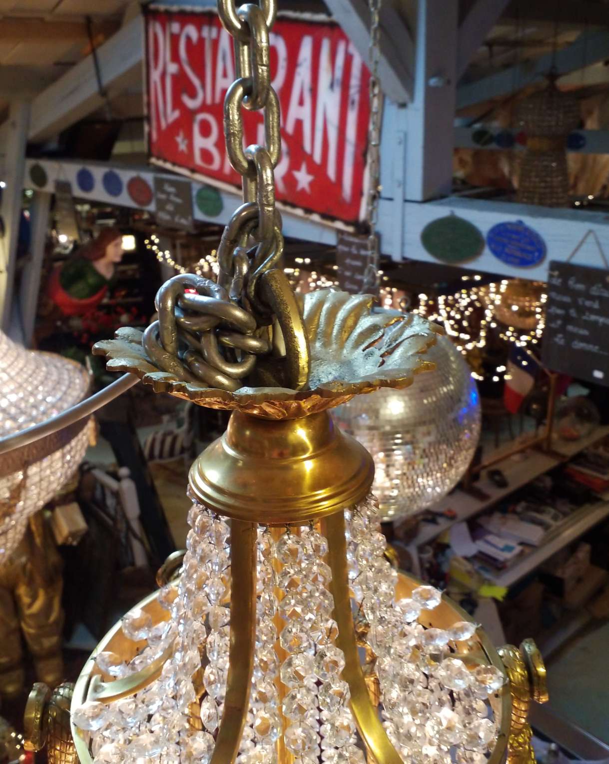 Chandelier with tassels