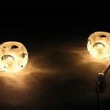 Lampes de table en verre de Peill et Putzler, années 1970, Ensemble de 2