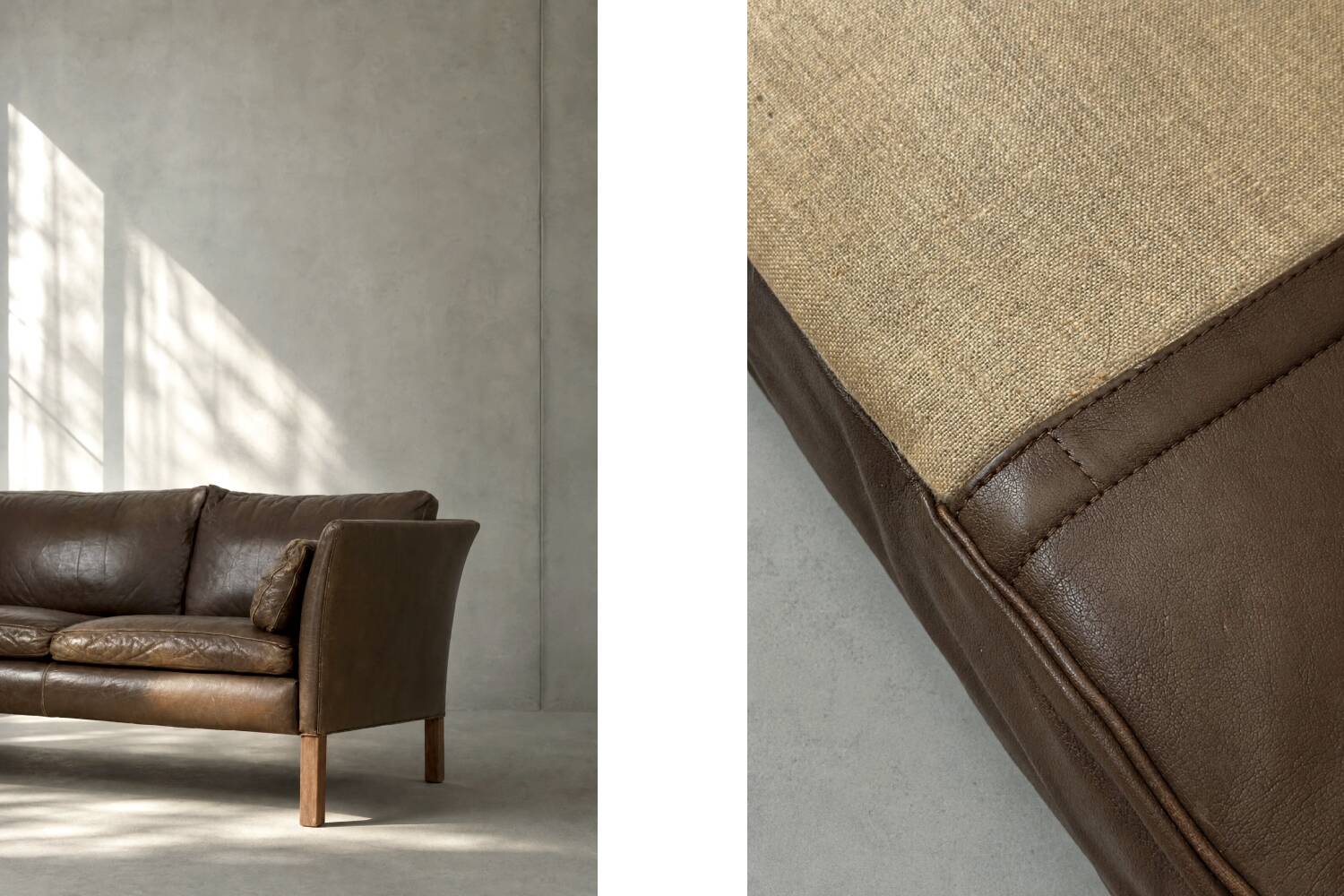 Mid-Century Modern Vintage Leather Cromwell Sofa by Arne Norell, 1960s