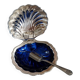 Shell-shaped silver-plated butter dish Jacques made in England.