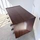 Commode teck poignées cuir 1960
