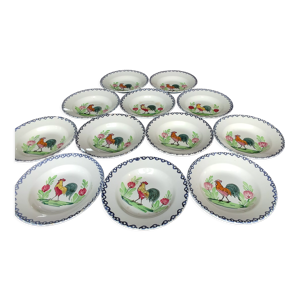 lot de douze assiettes