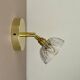 Vintage molded glass lampshade wall light