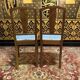 2 chaises art deco assise tissu