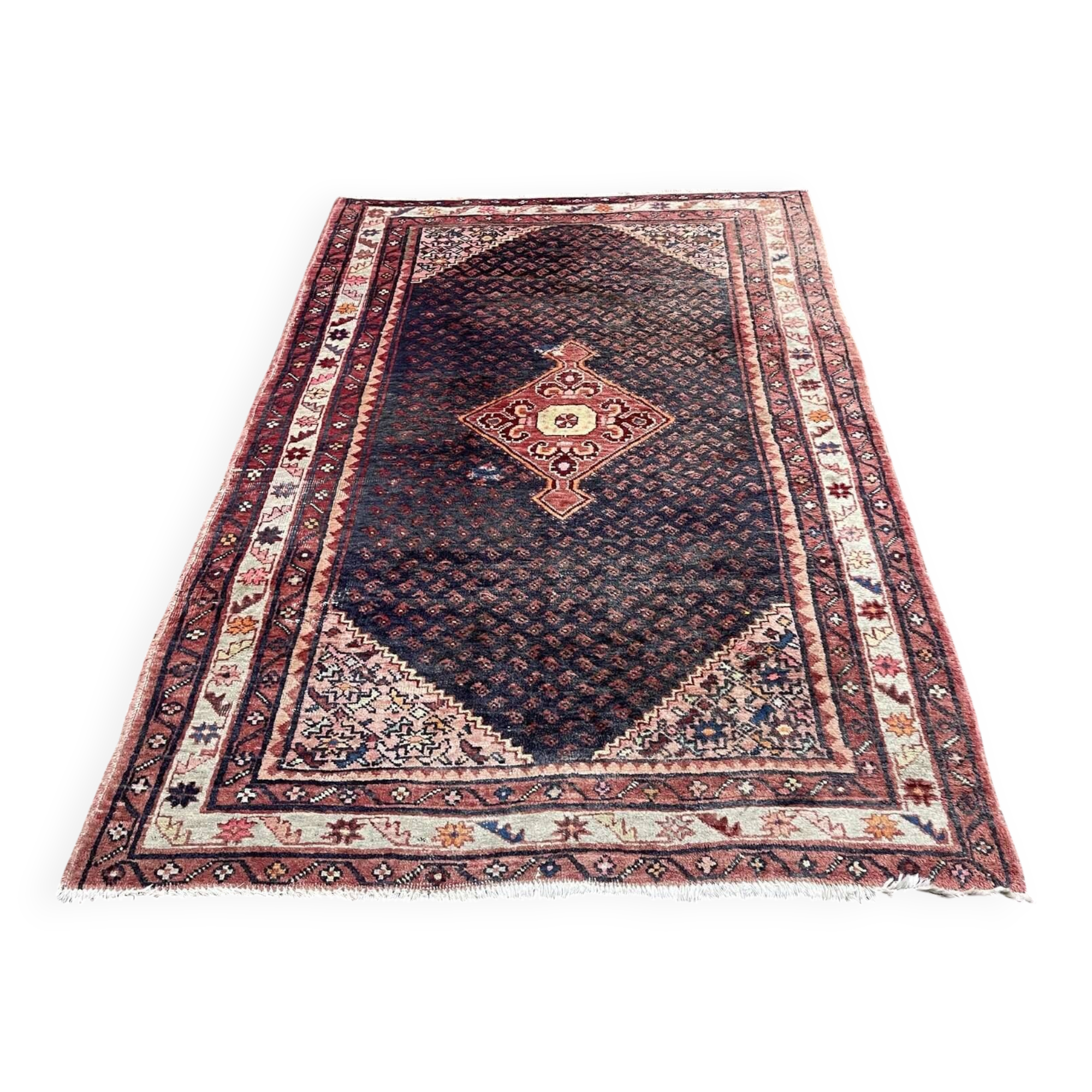 Handmade wool Iranian carpet - 2.14m x 1.31m