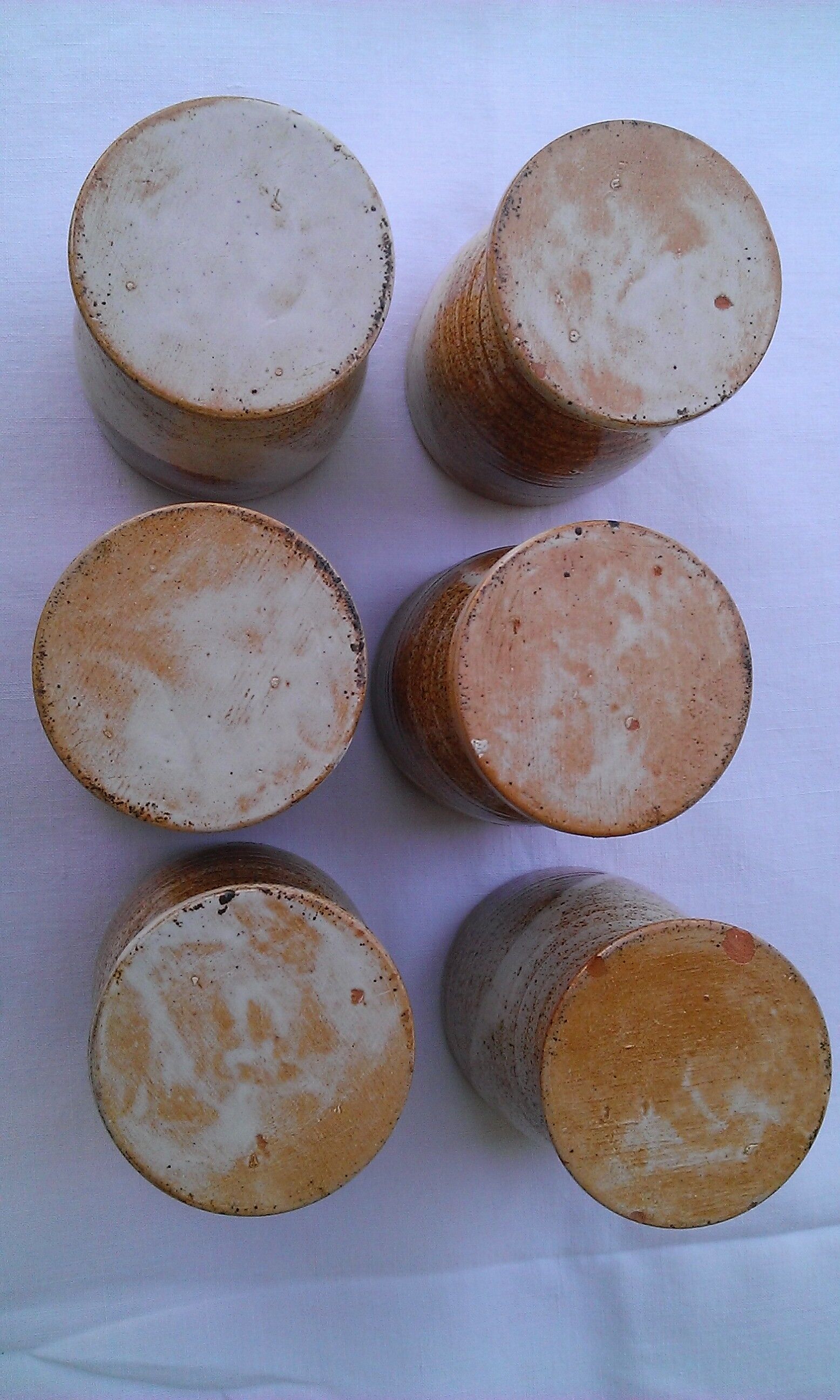 6 tasses café en terre cuite