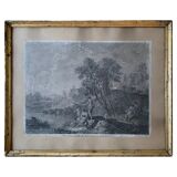 Francesco Zuccarelli, fishing scene, engraving, eighteenth century