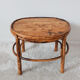 Small oval rattan coffee table