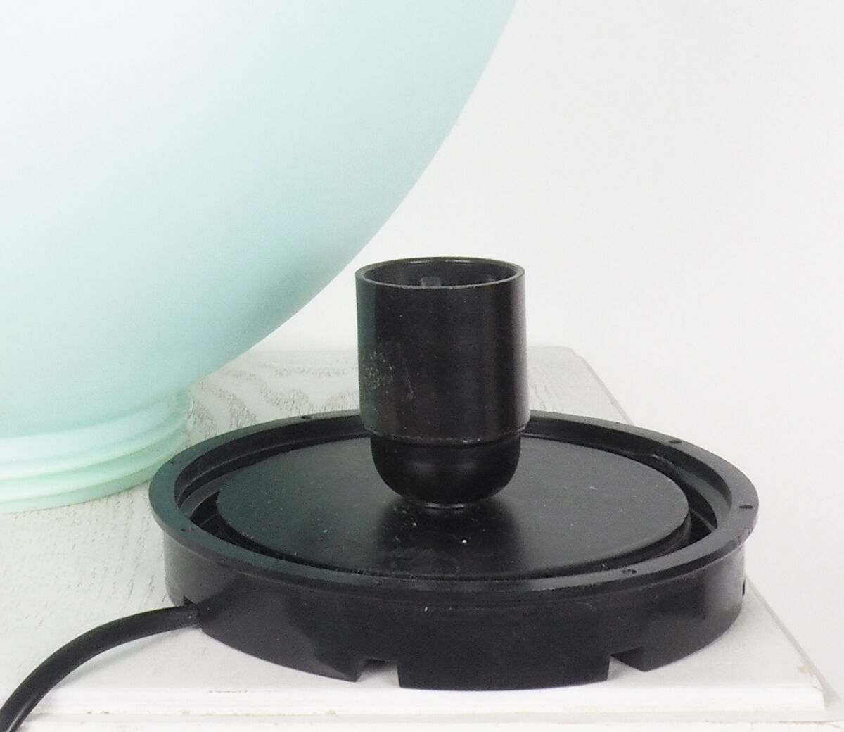 Vintage blue balloon table lamp by Yves Christin for Bilumen, 1980s
