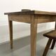 Farmhouse table with spindle legs in solid beech and ash