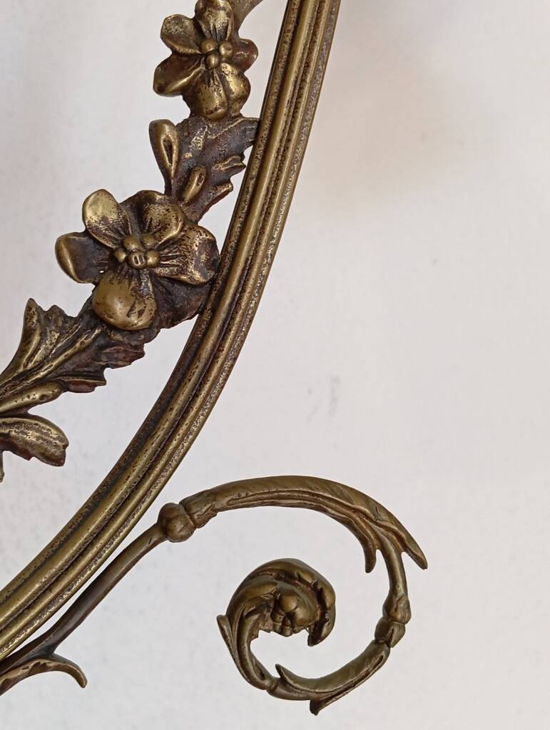 Lampe art nouveau monte et baisse en bronze
