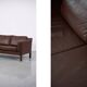 Vintage Mid-Century Scandinavian Modern Brown Leather Sofa, 1970s