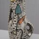 Marius Bessone in Vallauris large free-form vase with abstract decoration 1950s