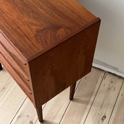 Danish vintage set of chest of drawers and mirror, teak, 1960s