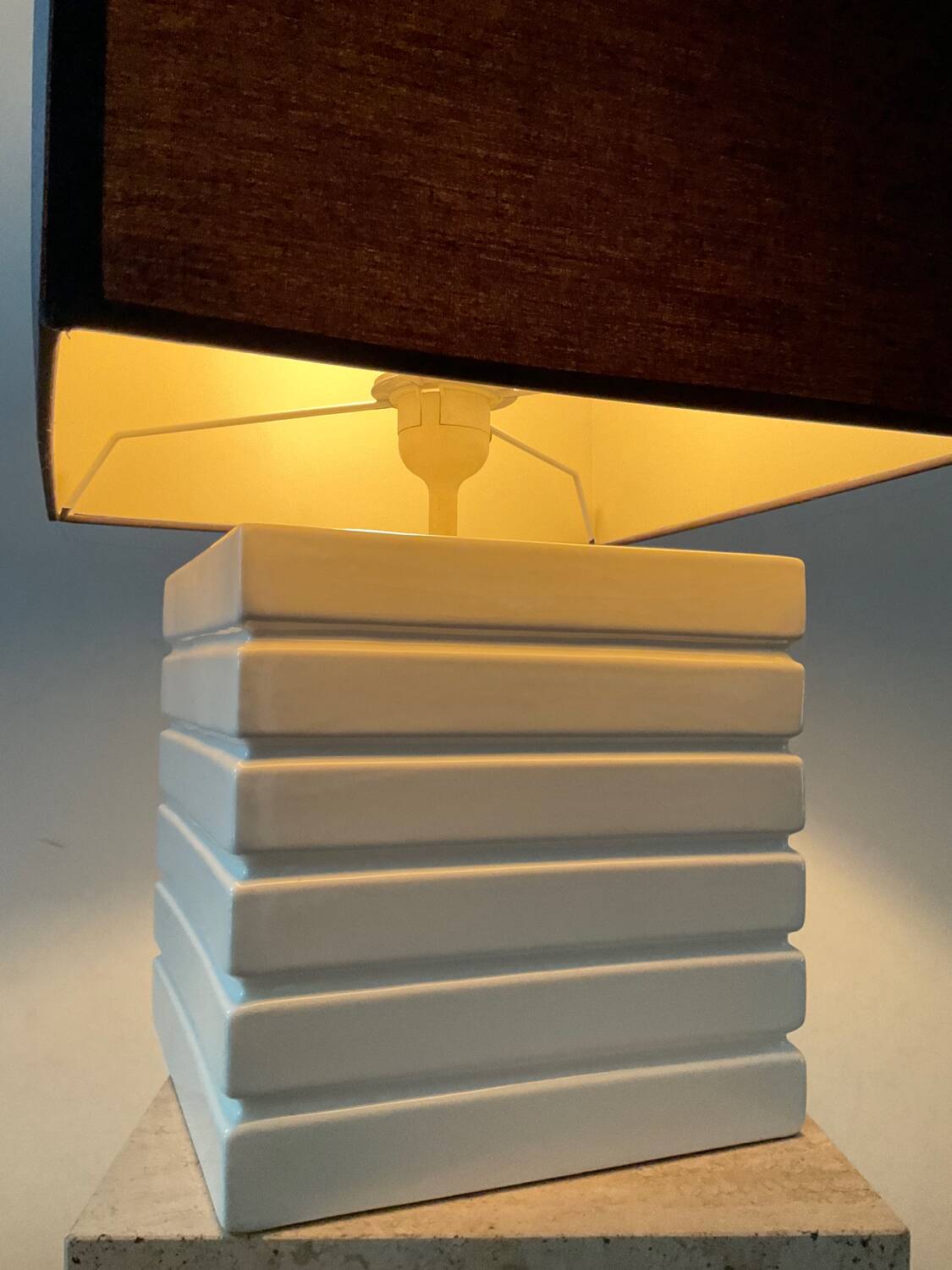 Vintage porcelain lamp from the 70s