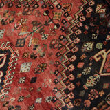 Vintage Persian Qashqai Handmade Wool Shiraz Rug- 119x243cm