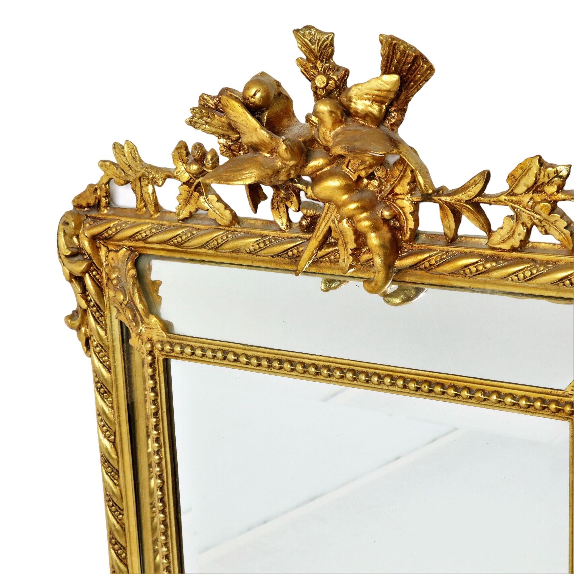Gold Mirror XL Crown Napoleon III Style France 127x86cm