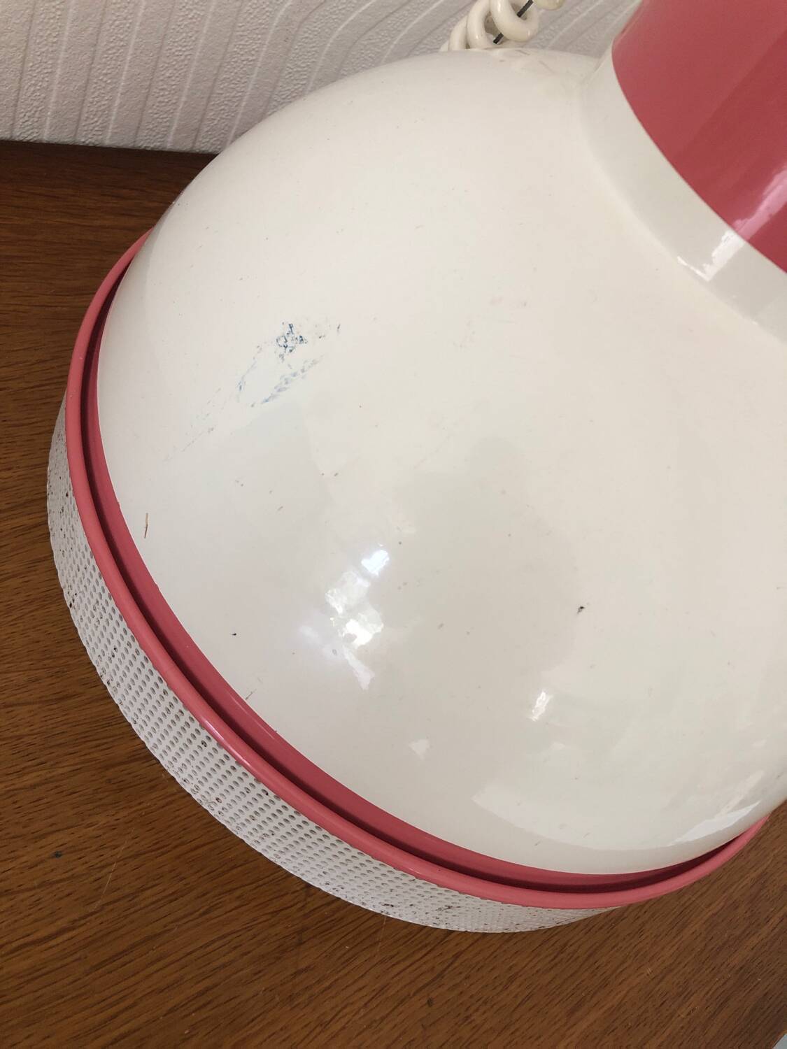 Vintage pink Cubi Spot industrial pendant light