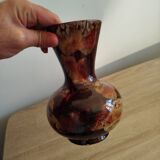Vase vintage en céramique marron