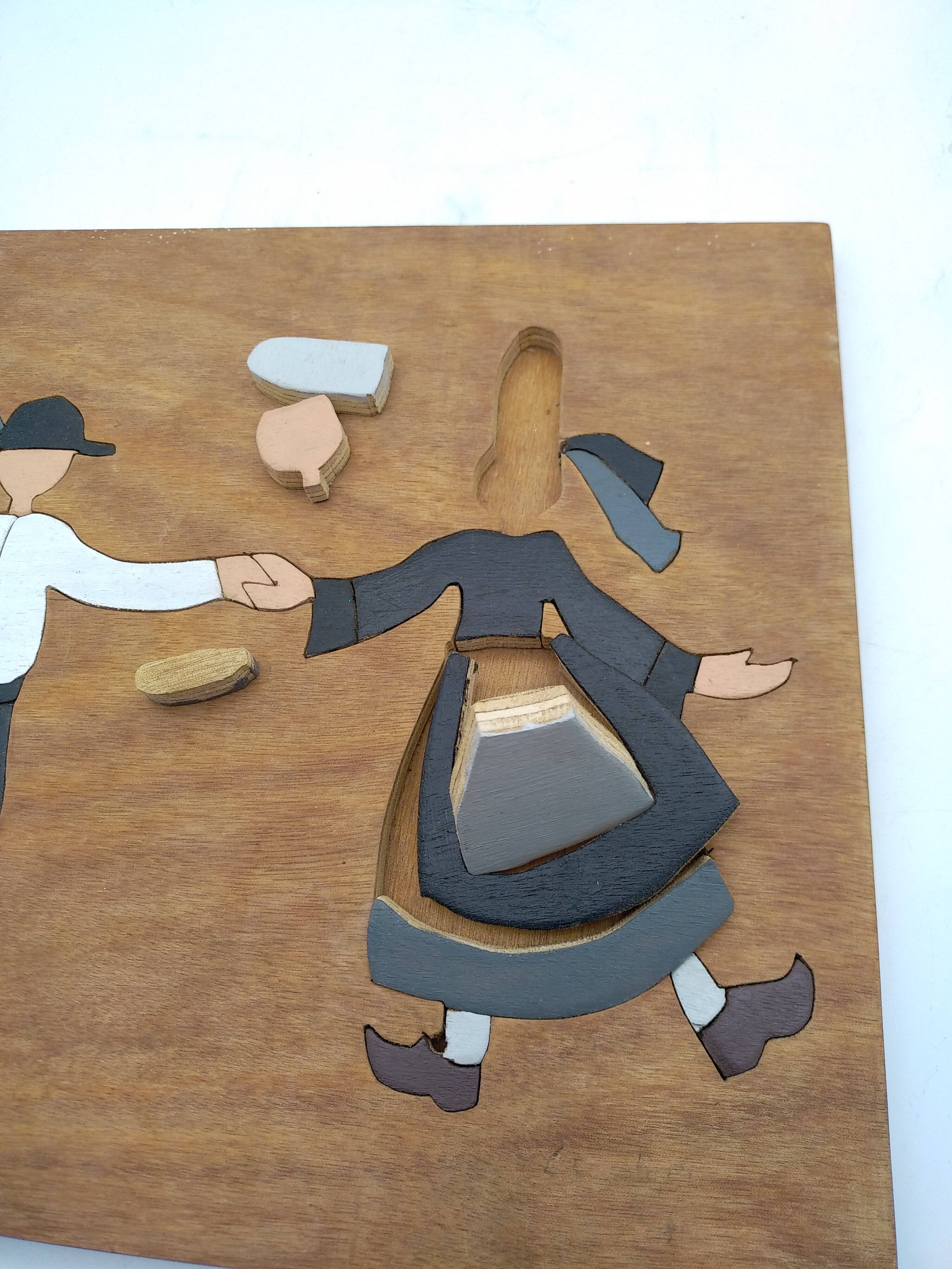 Puzzle en bois couple de Bigouden