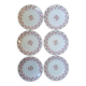 6 plates Terre de Fer Gien Garland of Roses