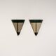 Pair of Scandinavian conical wall lamps in metal and bakelite, 1950s/1960s