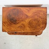 Set of 2 art-deco bedside tables with bakelite handles