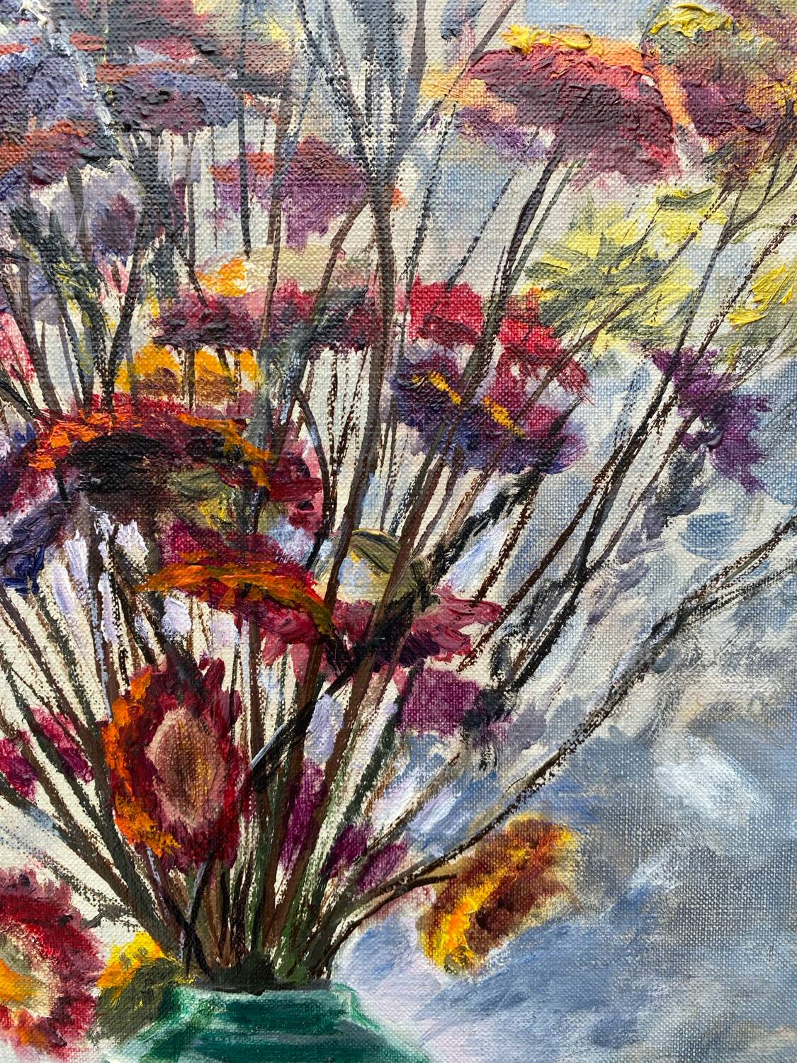 Painting bouquet of dried flowers J.Moy