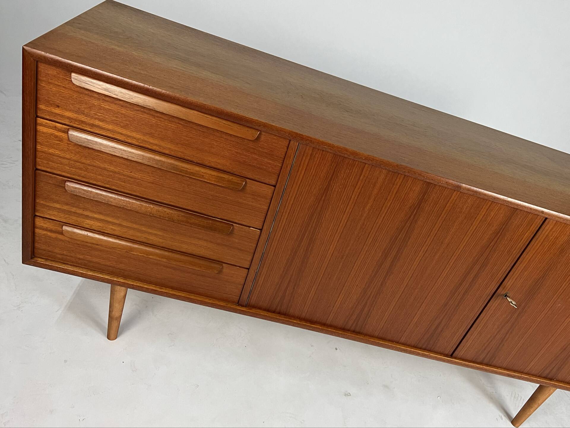 Mid-century teak sideboard by Georg Satink for WK Möbel 60s vintage