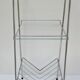 Chrome metal glass saddle shelf magazine rack 70s