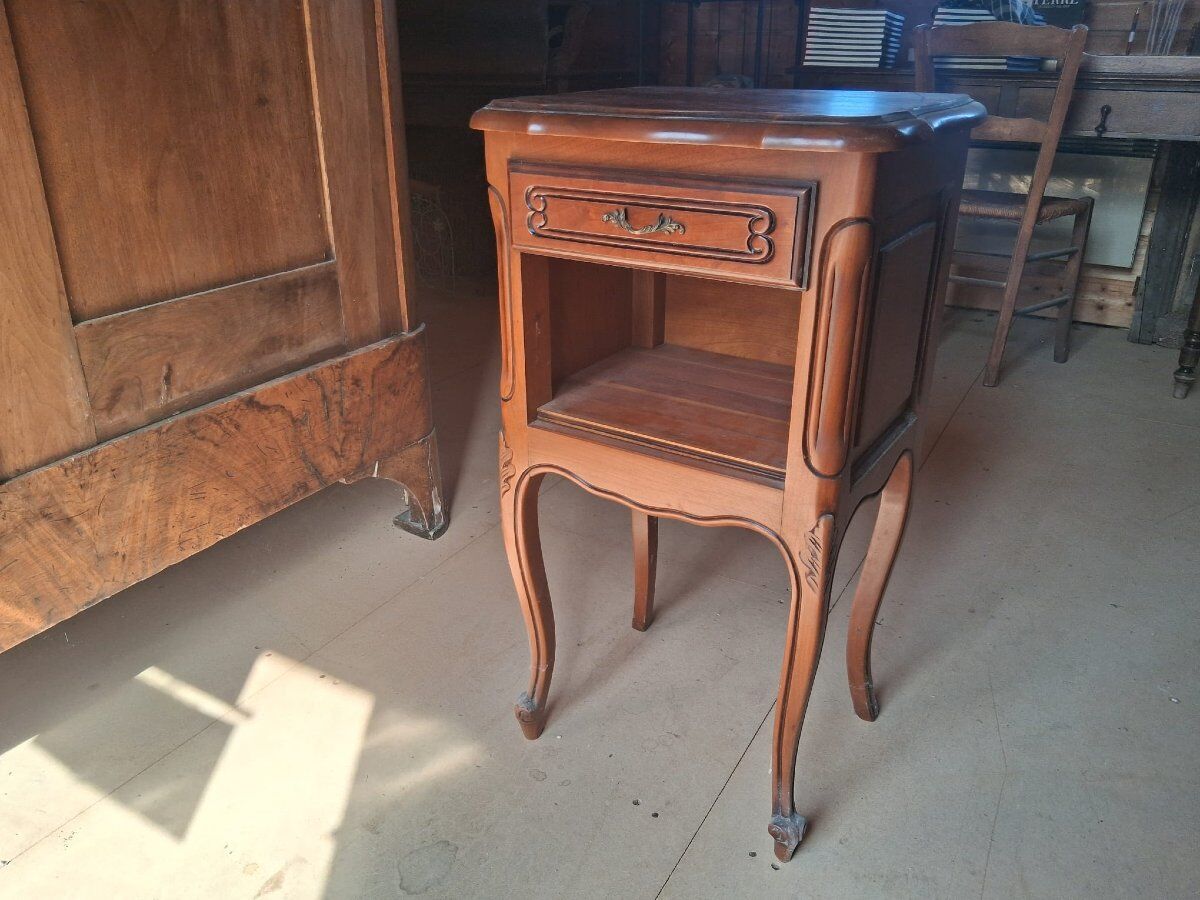 Pair of cherry wood bedside tables - 20th century