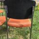 LOT of 8 chairs in orange fabric '70s very comfortable