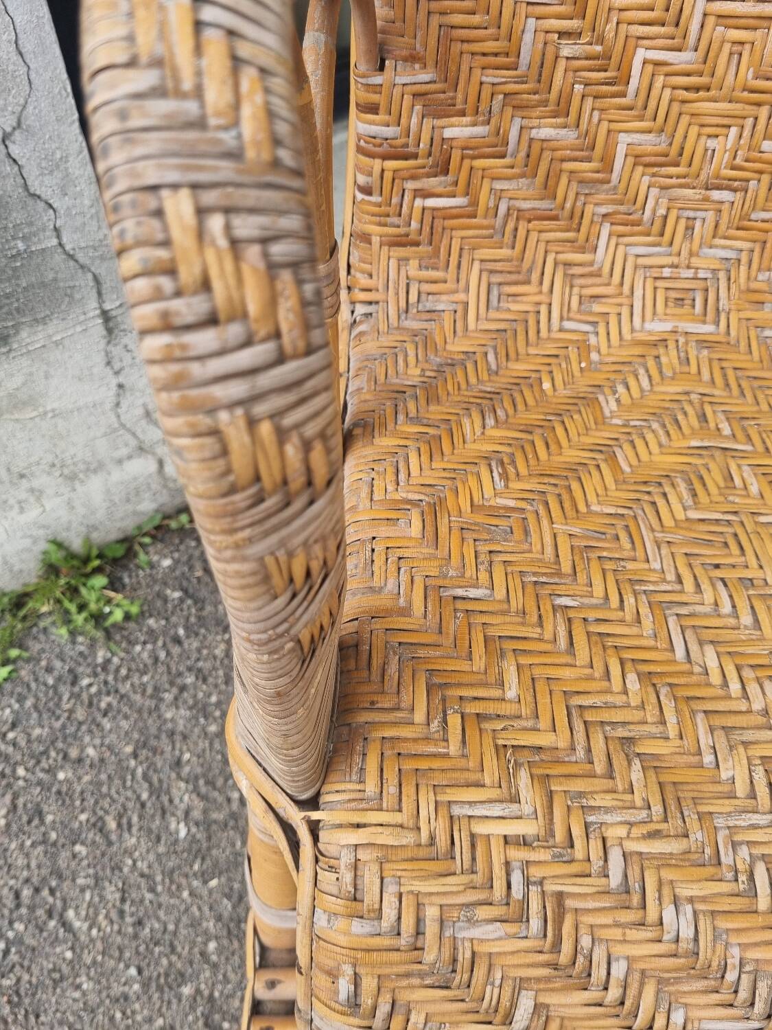 Vintage rattan armchair
