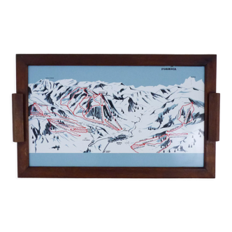 Serving tray in formica art deco by Formica trademark