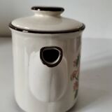 Vintage flowered stoneware teapot – 1970s