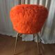 Vintage orange moumoute chair of original 60s