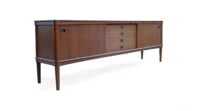 Danish teak row H.W. Klein Scandinavian 1960s