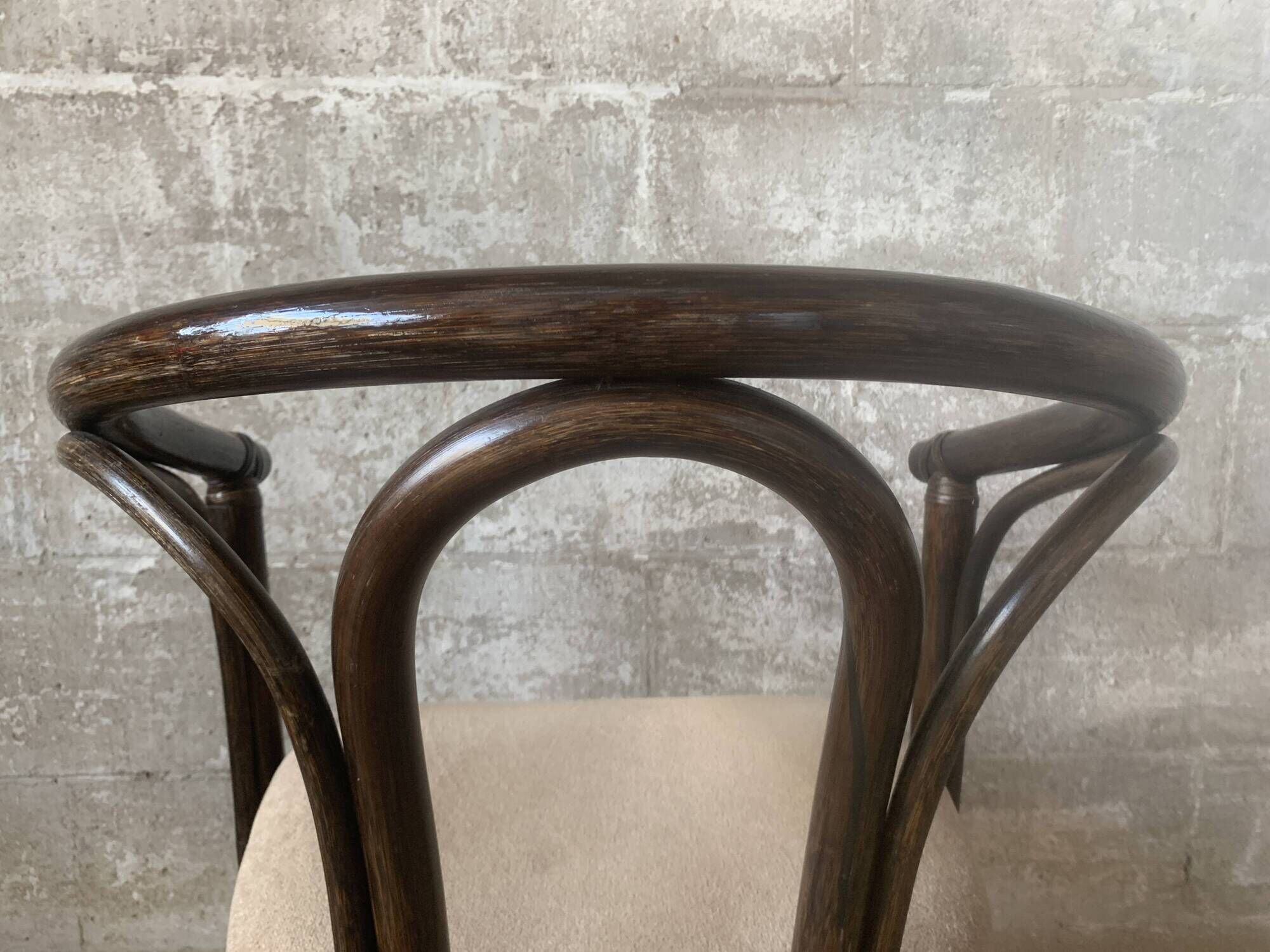 Set of 4 midcentury bentwood bamboo Dutch dining chairs, Rohe Noordwolde 19
