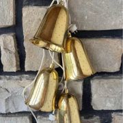 4 antique Swedish pendant lamps in gilded brass by Boréns.