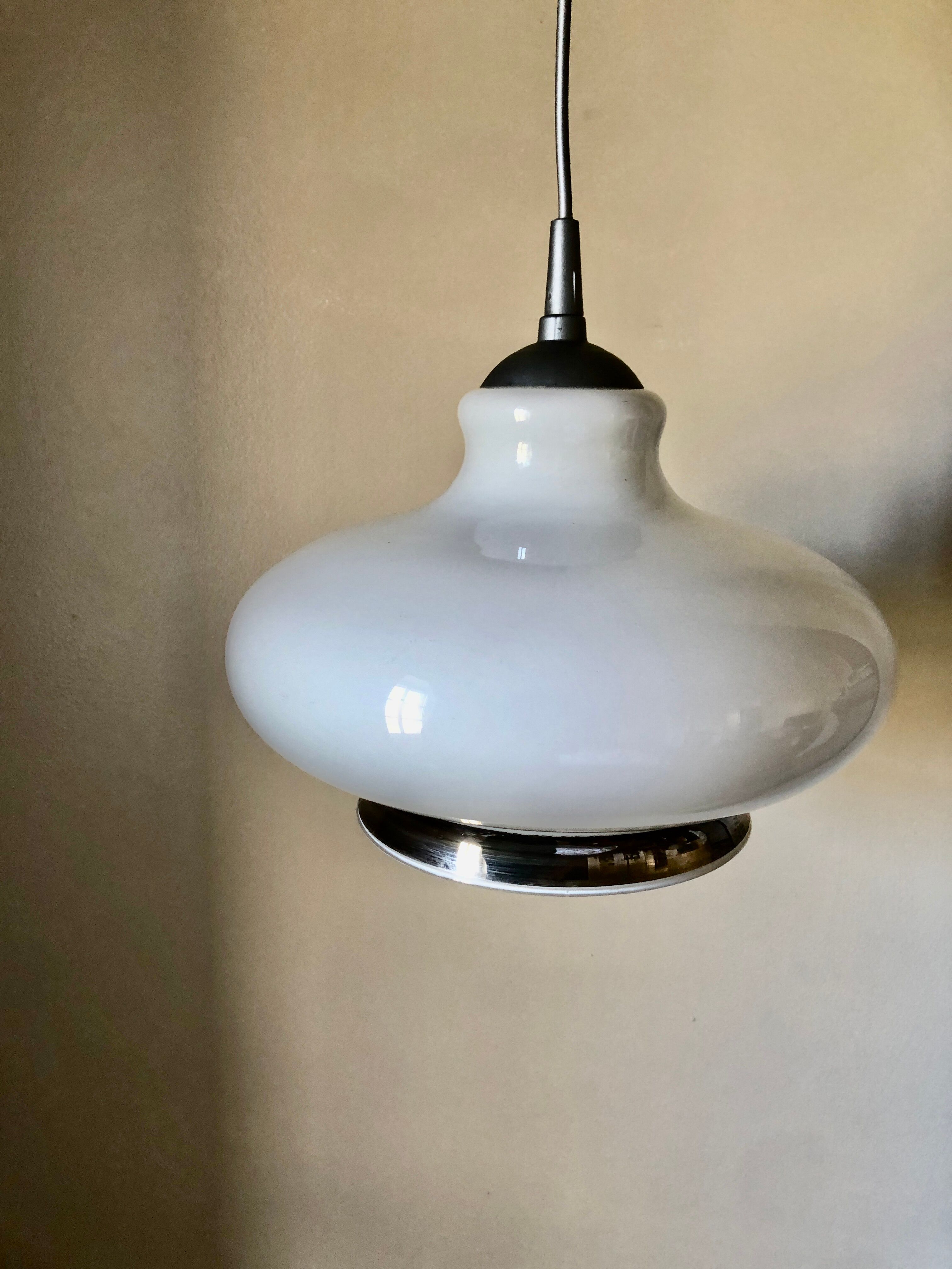 Suspension en opaline et fil d'argent