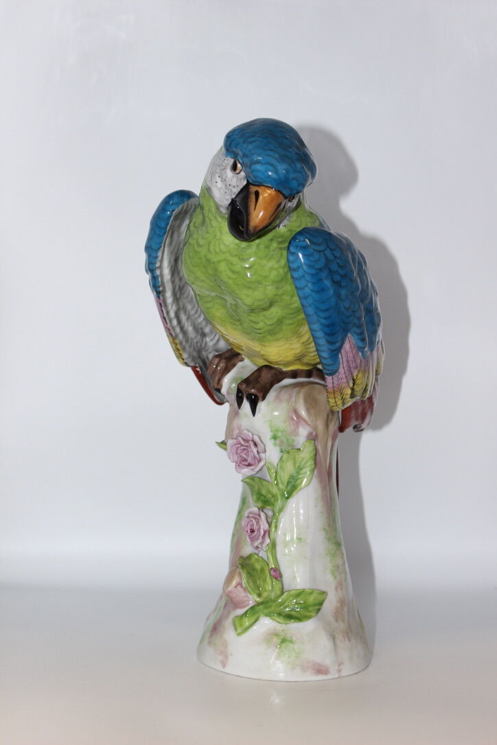 Porcelain Parrot In The Taste Of Meissen XX
