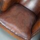 Vintage Dutch cognac coloured leather club chair, set of 2 with footstool