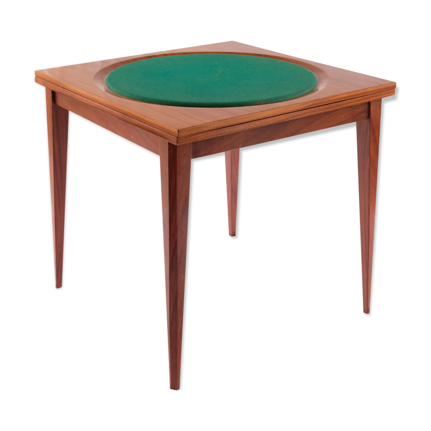Mid-century square game table, italy, 1960s