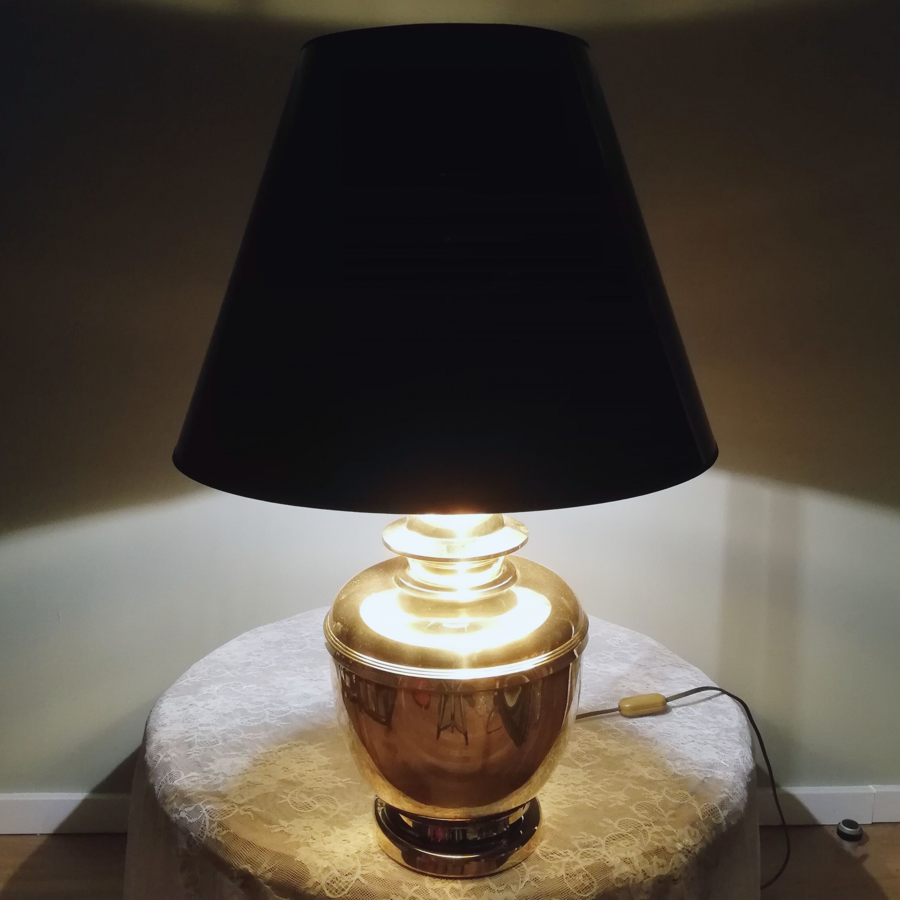 Golden brass lamp height 69cm